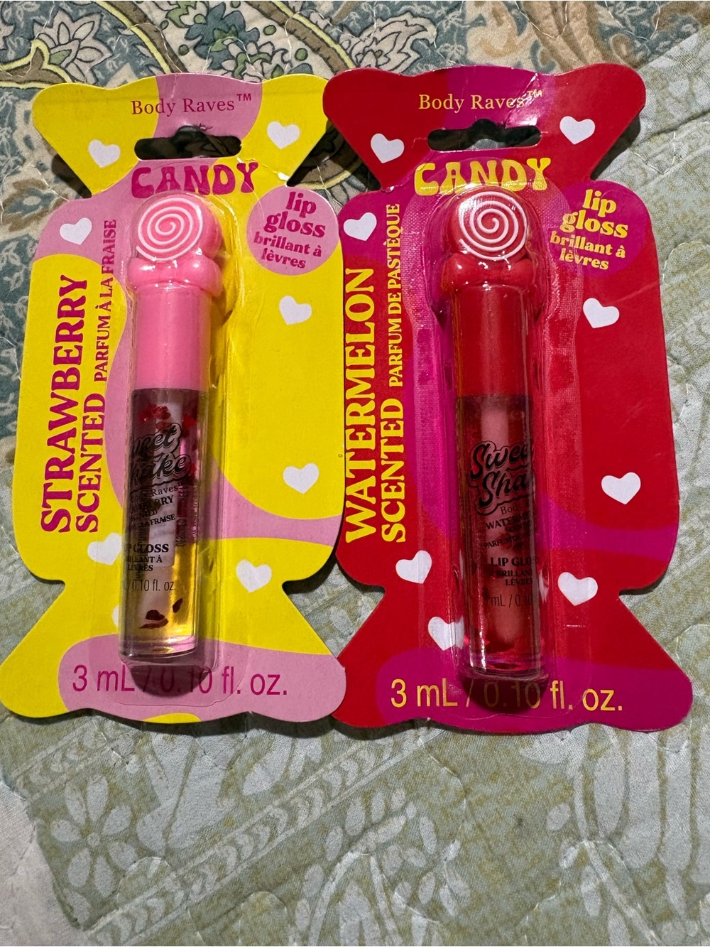 Candy Lip Gloss Duo — Strawberry Pink & Watermelon Red